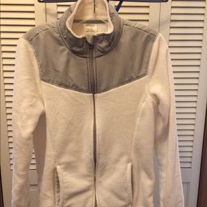 White and Gray Fleece Jacket